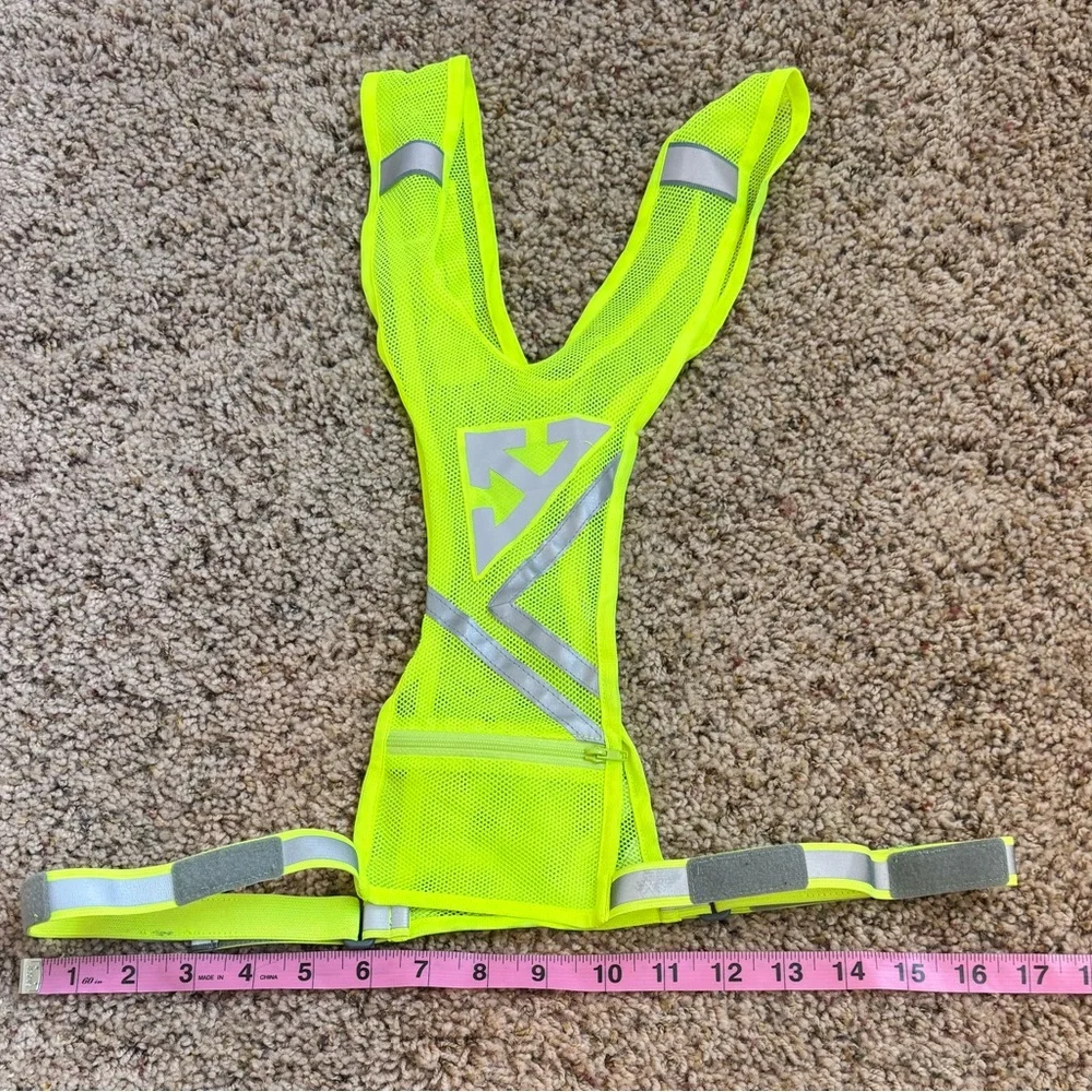 High-Visibility Safety Vest - Neon Yellow with Reflective Strips - Picture 2 of 5